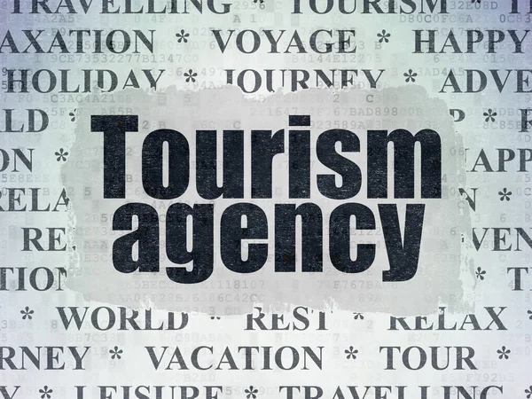 Έννοια του τουρισμού: Γραφείο Τουρισμού στο ψηφιακό χαρτί δεδομένα παρασκηνίου — Φωτογραφία Αρχείου