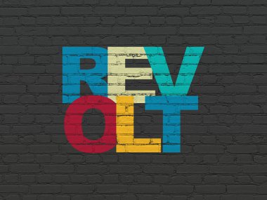 Siyasi kavram: isyan duvar arka plan üzerinde