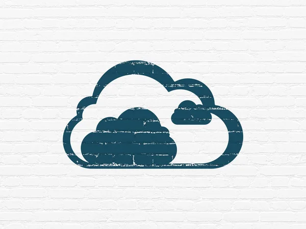 Cloud networking concept: Cloud on wall background — Stock Photo, Image