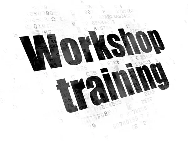 Leren concept: Workshop opleiding op digitale achtergrond — Stockfoto
