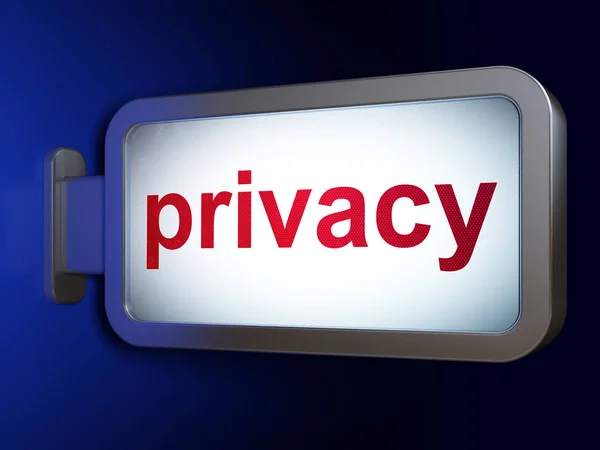 Concetto di sicurezza: Privacy su sfondo cartellone — Foto Stock