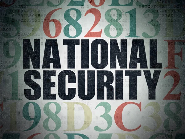 Güvenlik kavramı: dijital veri kağıt arka plan üzerinde ulusal güvenlik — Stok fotoğraf