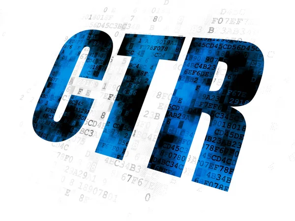 Business concept: CTR on Digital background — Stock Photo, Image