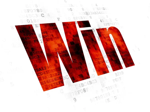 Conceito de negócio: Win on Digital background — Fotografia de Stock