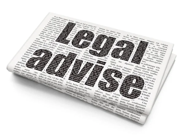 Law concept: juridische advies op krant achtergrond — Stockfoto