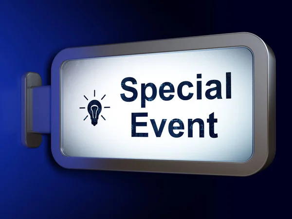 Finance concept: Special Event and Light Bulb on billboard background — Stock Photo, Image