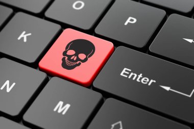 Sağlık kavramı: bilgisayar klavye arka plan üzerinde kürek