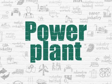 Manufacuring kavramı: santral duvar arka plan üzerinde