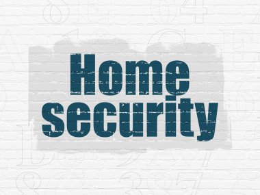 Gizlilik kavramı: ev güvenlik duvarı arka plan üzerinde