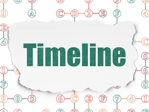 Timeline concept: Timeline on Torn Paper background — Stock Photo, Image