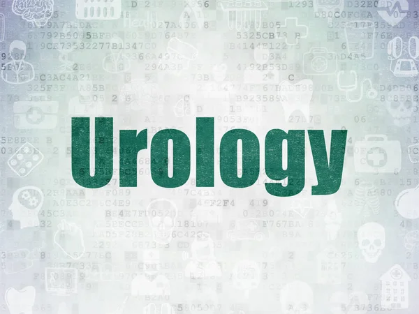 Conceito de medicina: Urologia sobre fundo de papel de dados digitais — Fotografia de Stock