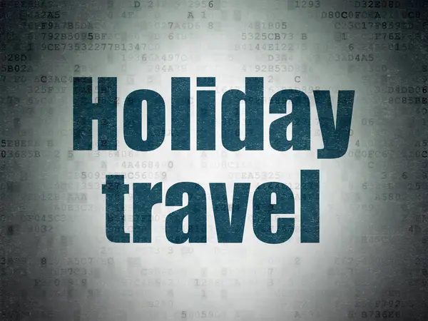 Conceito de viagem: Holiday Travel on Digital Data Paper background — Fotografia de Stock