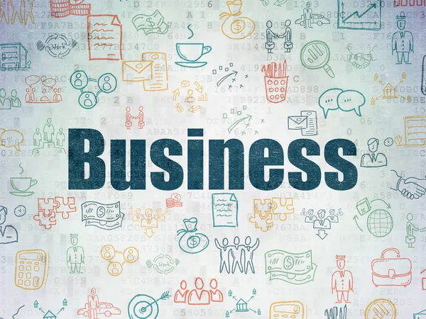 Affärsidé: Business på Digital Data papper bakgrund — Stockfoto