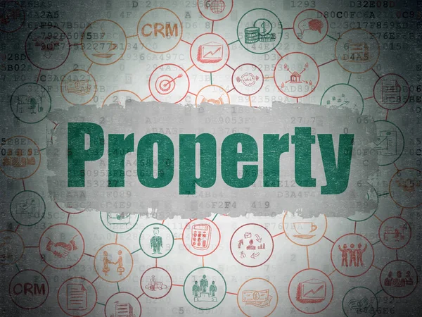 Finance concept: Property on Digital Data Paper background