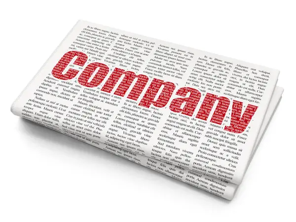 Business concept: Company on Newspaper background — Stock Photo, Image