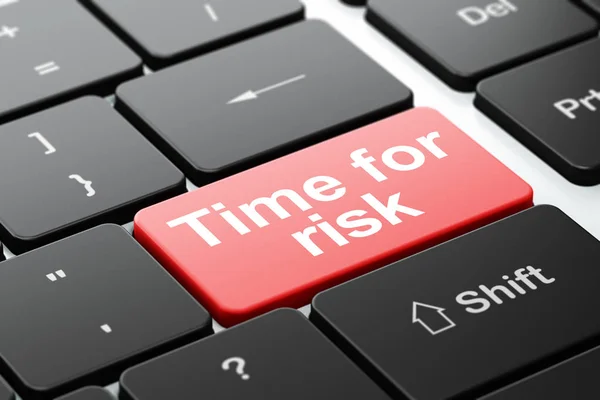 Tidslinje begrepp: tid för Risk på dator tangentbord bakgrund — Stockfoto
