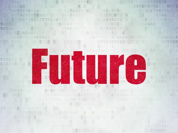 Tid koncept: framtida på Digital Data papper bakgrund — Stockfoto