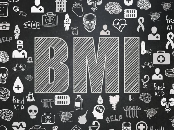 Sağlık kavramı: BMI okul yönetimi arka plan üzerinde — Stok fotoğraf