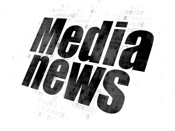 News concept : Media News sur fond numérique — Photo