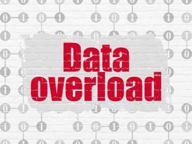 Veri kavramı: veri aşırı duvar arka plan üzerinde