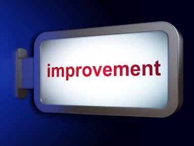 İş kavramı: billboard arka plan üzerinde iyileştirme