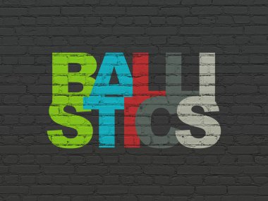 Bilim kavramı: Balistik duvar arka plan üzerinde