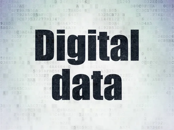 Concepto de datos: datos digitales sobre fondo de papel de datos digitales —  Fotos de Stock