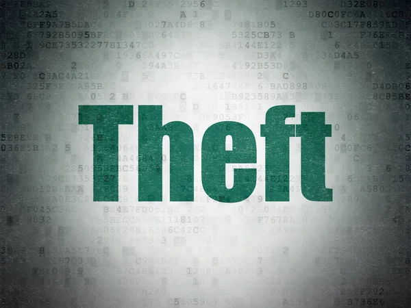 Koruma kavramı: hırsızlık dijital veri kağıt arka plan üzerinde — Stok fotoğraf