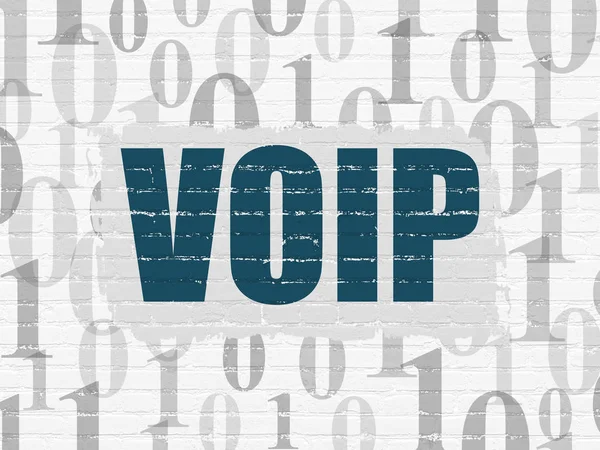 Concepto de desarrollo web: VOIP en fondo de pared —  Fotos de Stock