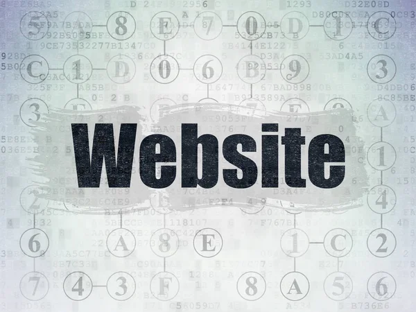 Koncepce vývoje webu: Webové stránky na pozadí digitálního datového papíru — Stock fotografie
