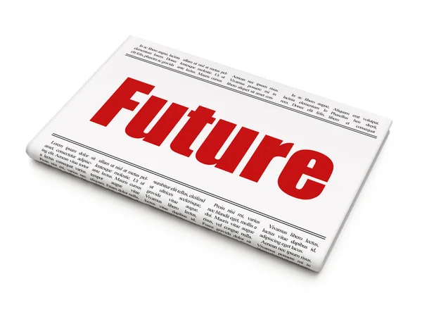 Tidslinje begrepp: tidningsrubrik framtid — Stockfoto