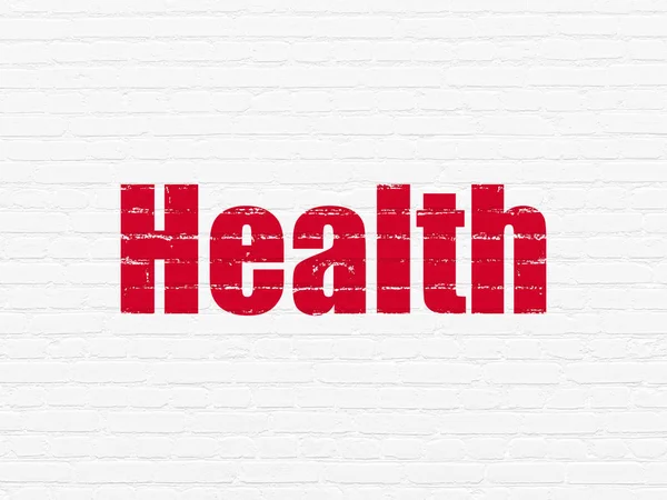 Begreppet hälsa: hälsa på väggen bakgrund — Stockfoto