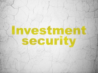Güvenlik kavramı: duvar arka plan üzerinde yatırım güvenliği