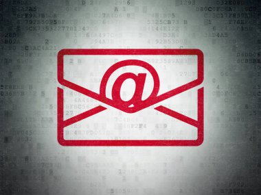 Ekonomi kavramı: e-posta dijital veri kağıt arka plan üzerinde
