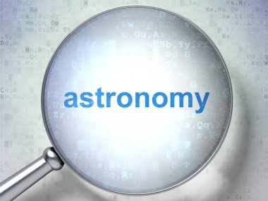 Eğitim kavramı: astronomi ile optik cam