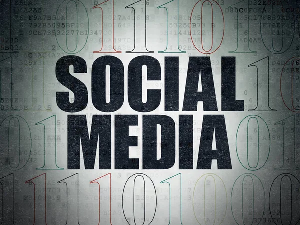 Social media concept: Social Media on Digital Data Paper background — Stock Photo, Image