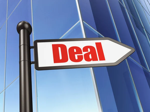 Business concept: sign Deal on Building background — Stock Photo, Image