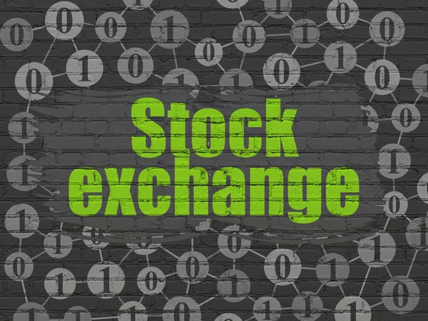 Business concept: Stock Exchange on wall background — Stock Photo, Image