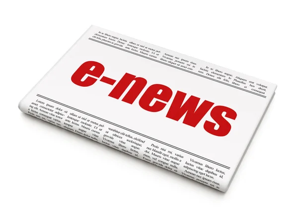 Concepto de noticias: titular del periódico E-news —  Fotos de Stock