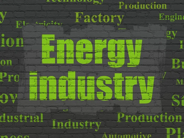 Concetto industriale: l'industria energetica sullo sfondo della parete — Foto Stock