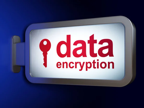Security concept: Data Encryption and Key on billboard background — Stock Photo, Image