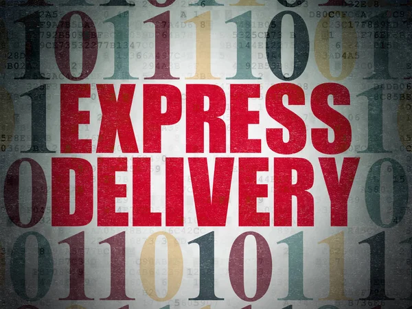 Finance concept: Express Delivery on Digital Data Paper background — Stock Photo, Image