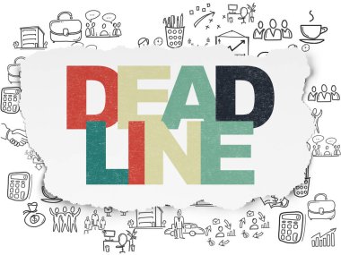 Ekonomi kavramı: yırtık kağıt arka plan üzerinde son tarih