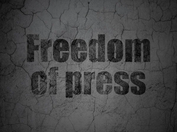Politická koncepce: Svoboda tisku na pozadí zeď grunge — Stock fotografie