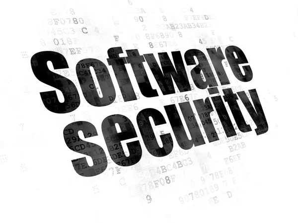 Conceito de proteção: Segurança de software em fundo digital — Fotografia de Stock