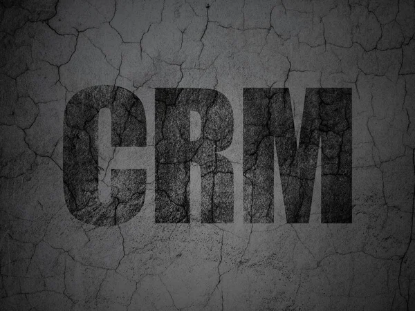 Conceito de negócio: CRM no fundo da parede grunge — Fotografia de Stock