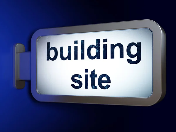 Construction concept: Building Site on billboard background — Stock Photo, Image