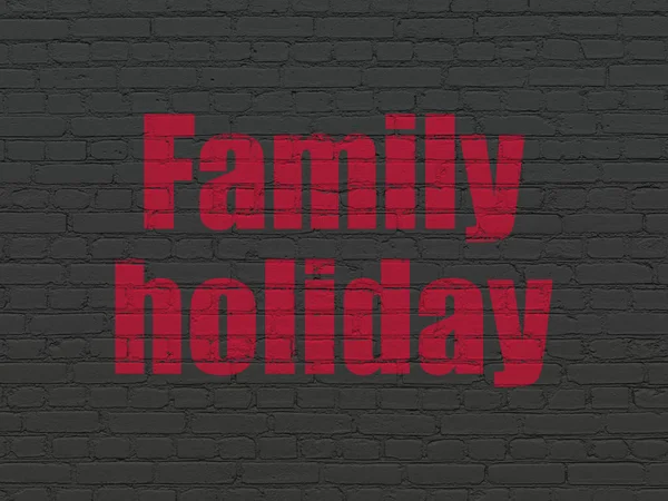 休暇の概念: 壁の背景に家族の休日 — ストック写真