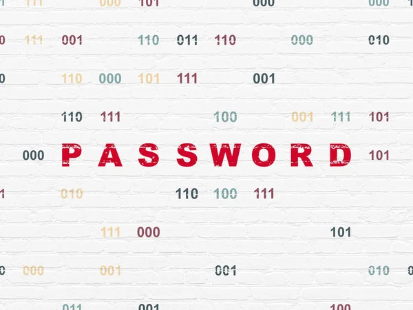 Security concept: Password on wall background — Stock Photo, Image