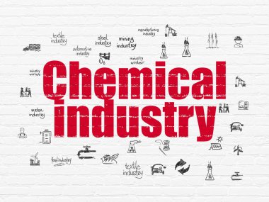 Endüstri kavramı: duvar arka planda kimya sanayî